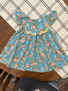 Wildflowers 2T Toddler Girls Floral Dress Flutter Sleeve